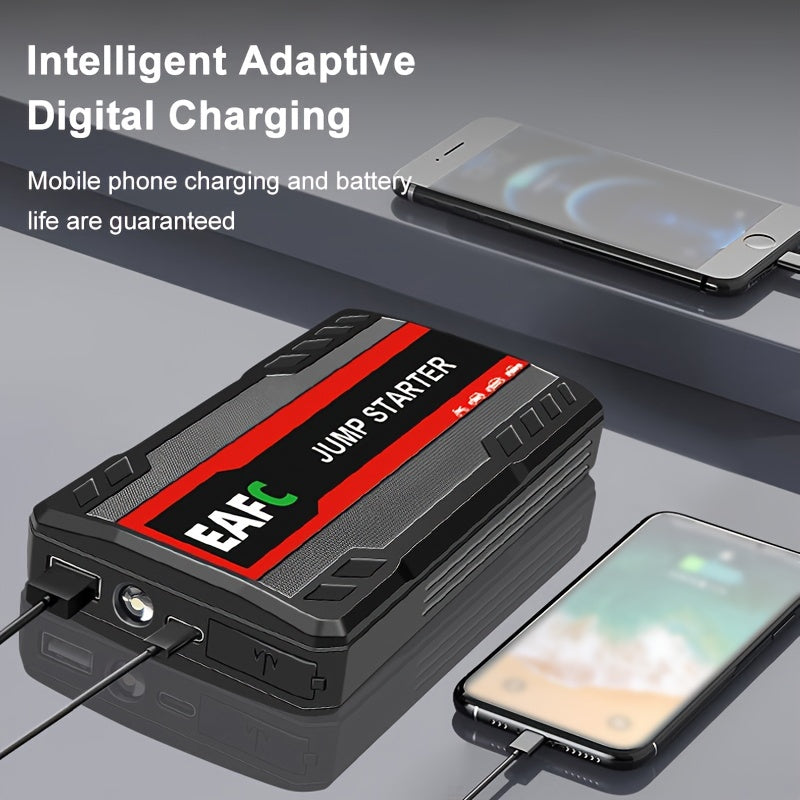 Portable Multi Function Emergency Booster Car Emergency Mobile Power Battery Charger 12V Car Jump Starter Gasoline Diesel Car Starter Upgrade