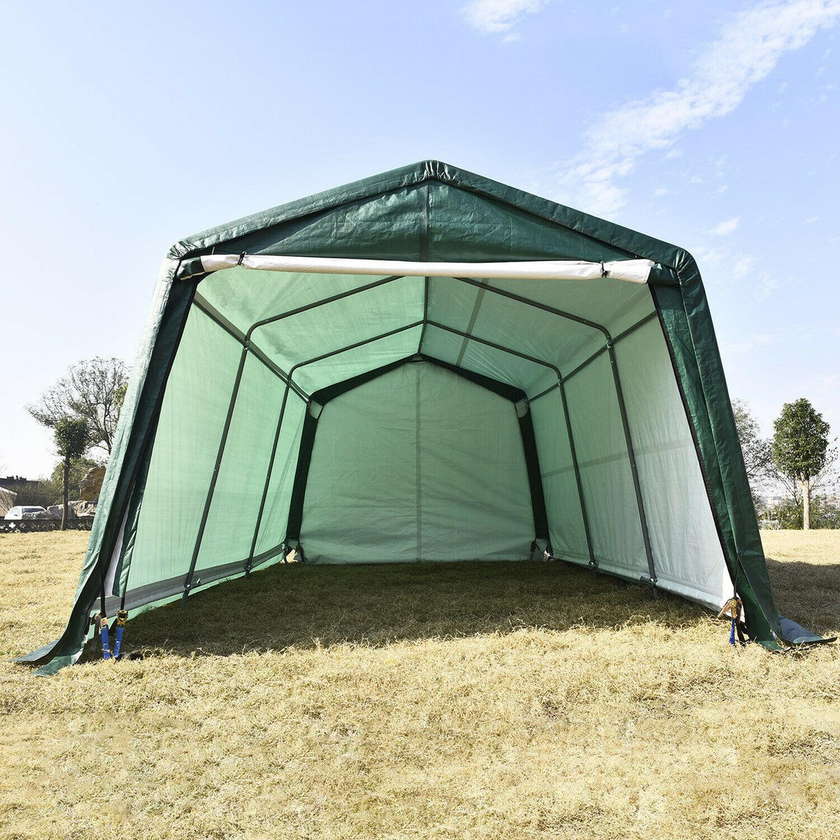 10'x10'x8' / 10'x15'x8' ft Carport Canopy Tent Shelter Garage Storage Shed Green