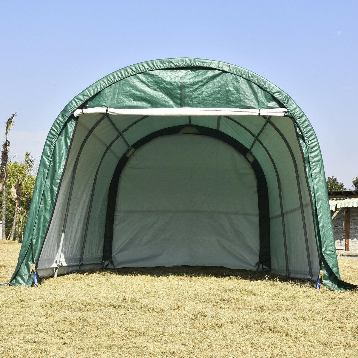 10'x10'x8' / 10'x15'x8' ft Carport Canopy Tent Shelter Garage Storage Shed Green