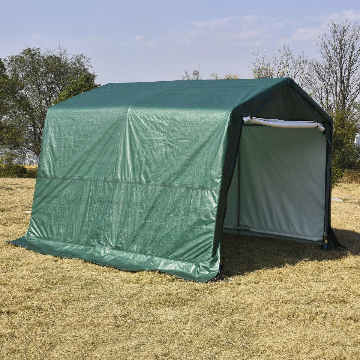 10'x10'x8' / 10'x15'x8' ft Carport Canopy Tent Shelter Garage Storage Shed Green