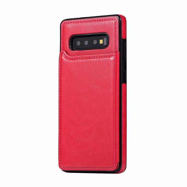 Phone Case - Retro PU Leather Wallet Magnet Multi Card Case For Galaxy