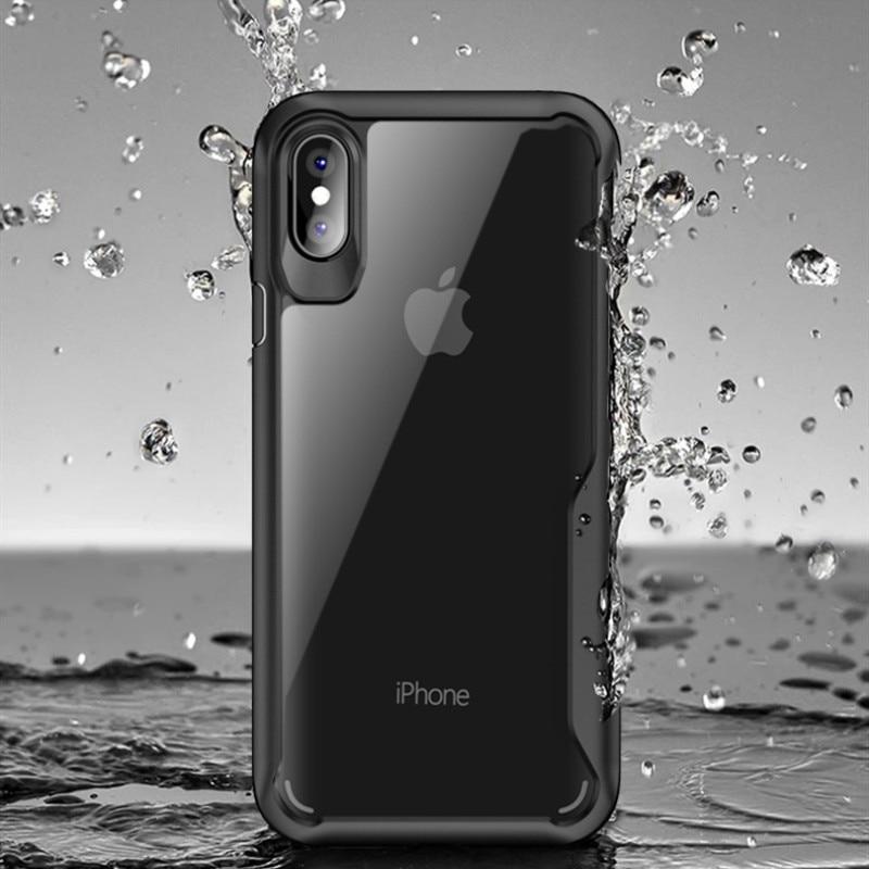 Phone Case - Luxury Ultra Thin Hybrid Clear Acrylic & Soft TPU Edge Protective Phone Case For iPhone XS/XR/XS Max 8/7 Plus