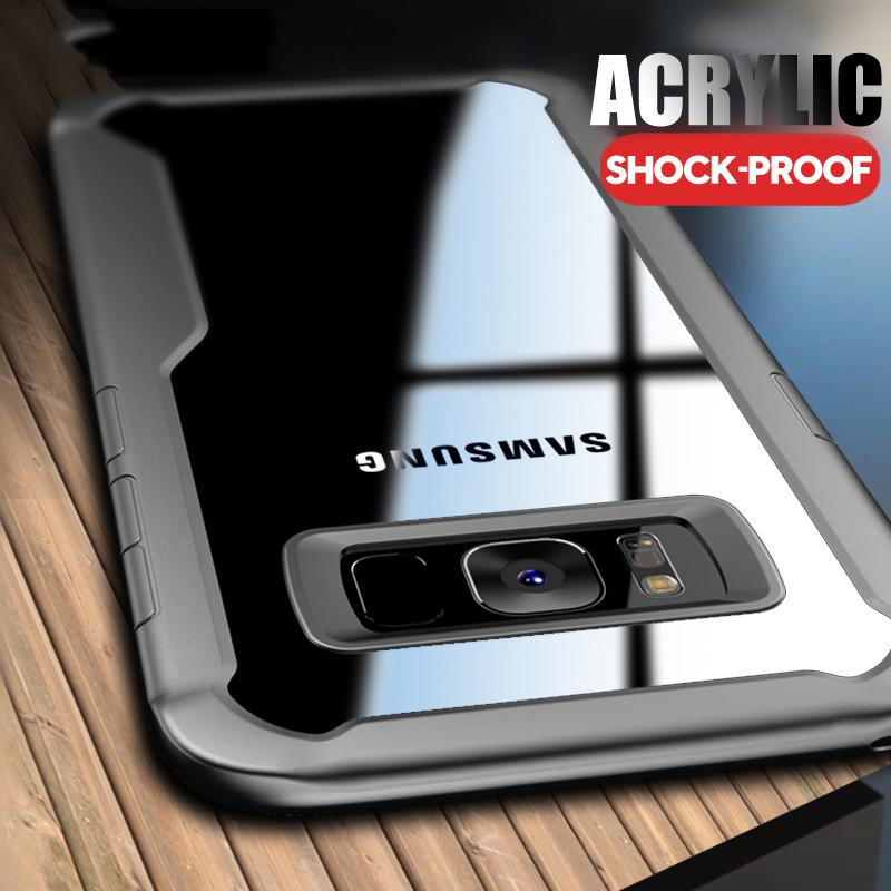 Phone Case - Luxury Double Protection Clear Acrylic & Soft TPU Shockproof Phone Case For Samsung Galaxy Note9/8 S9/S8 Plus