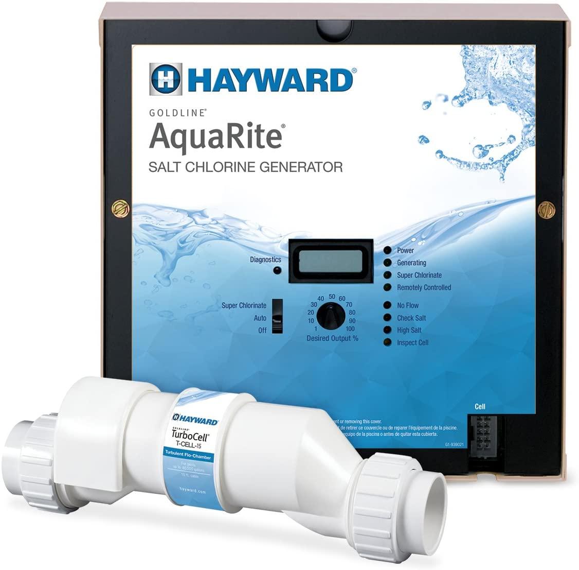 Hayward Goldline AQR15 AquaRite Electronic Salt Chlorination System for In-Ground Pools , 40,000-Gallon Cell