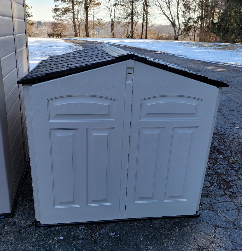 Rubbermaid Slide-Lid Resin Weather Resistant Outdoor Storage Shed, 6 x 3.75 feet