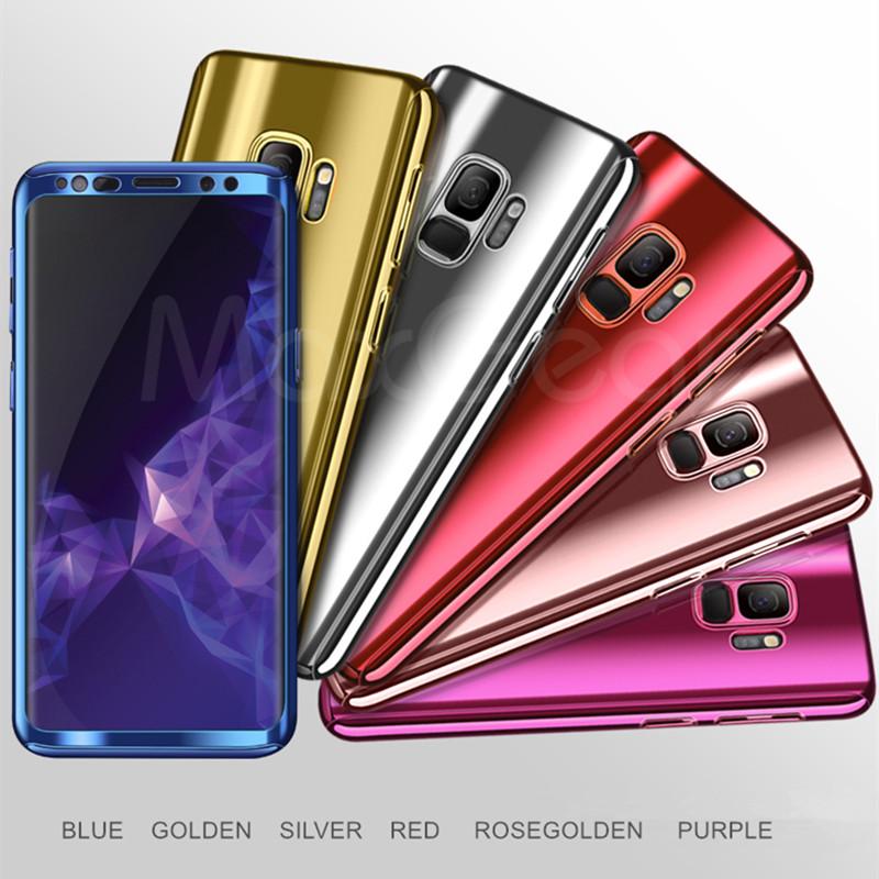 Phone Case - Luxury 360 Degree Plating Full Cover Shockproof Phone Case For Samsung Galaxy S9 S8 Plus S7 Edge