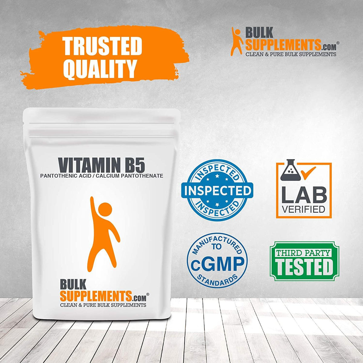 BulkSupplements.com Vitamin B5 (Pantothenic Acid) Powder (25 Kilograms - 55 lbs)