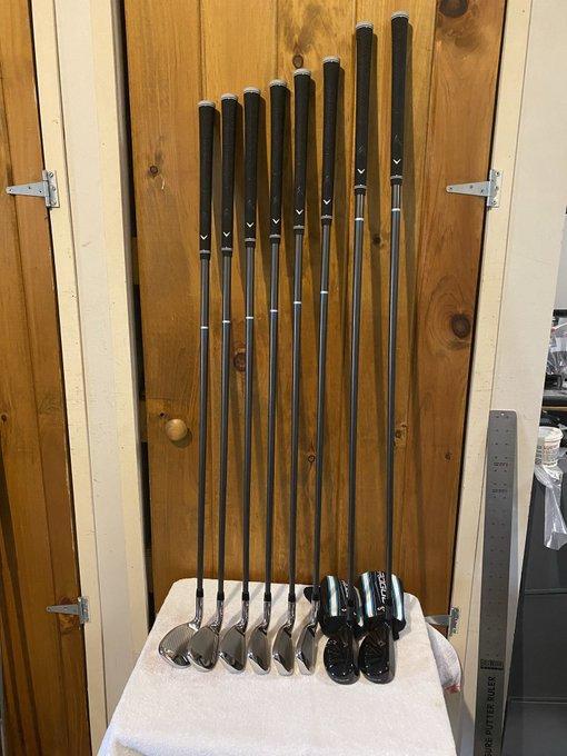 Used Men's Callaway Right Handed Rogue Combo Iron Set Regular Flex Graphite Shaft