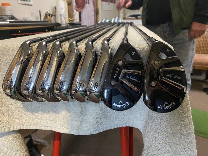 Used Men's Callaway Right Handed Rogue Combo Iron Set Regular Flex Graphite Shaft