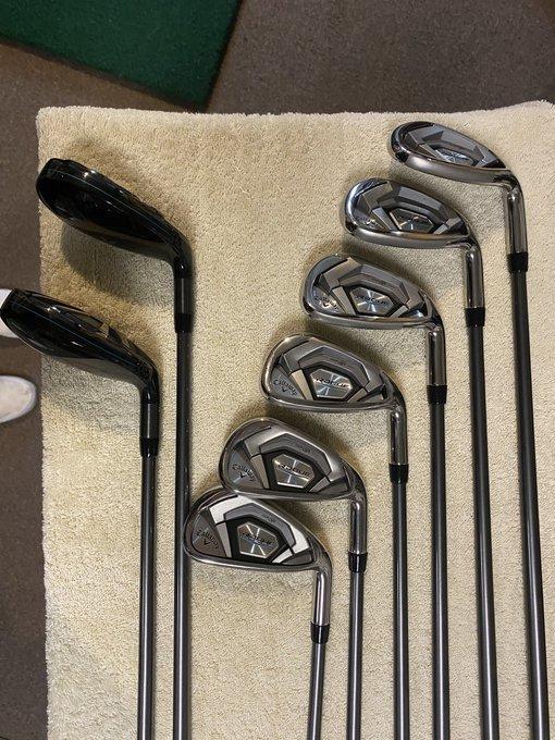 Used Men's Callaway Right Handed Rogue Combo Iron Set Regular Flex Graphite Shaft