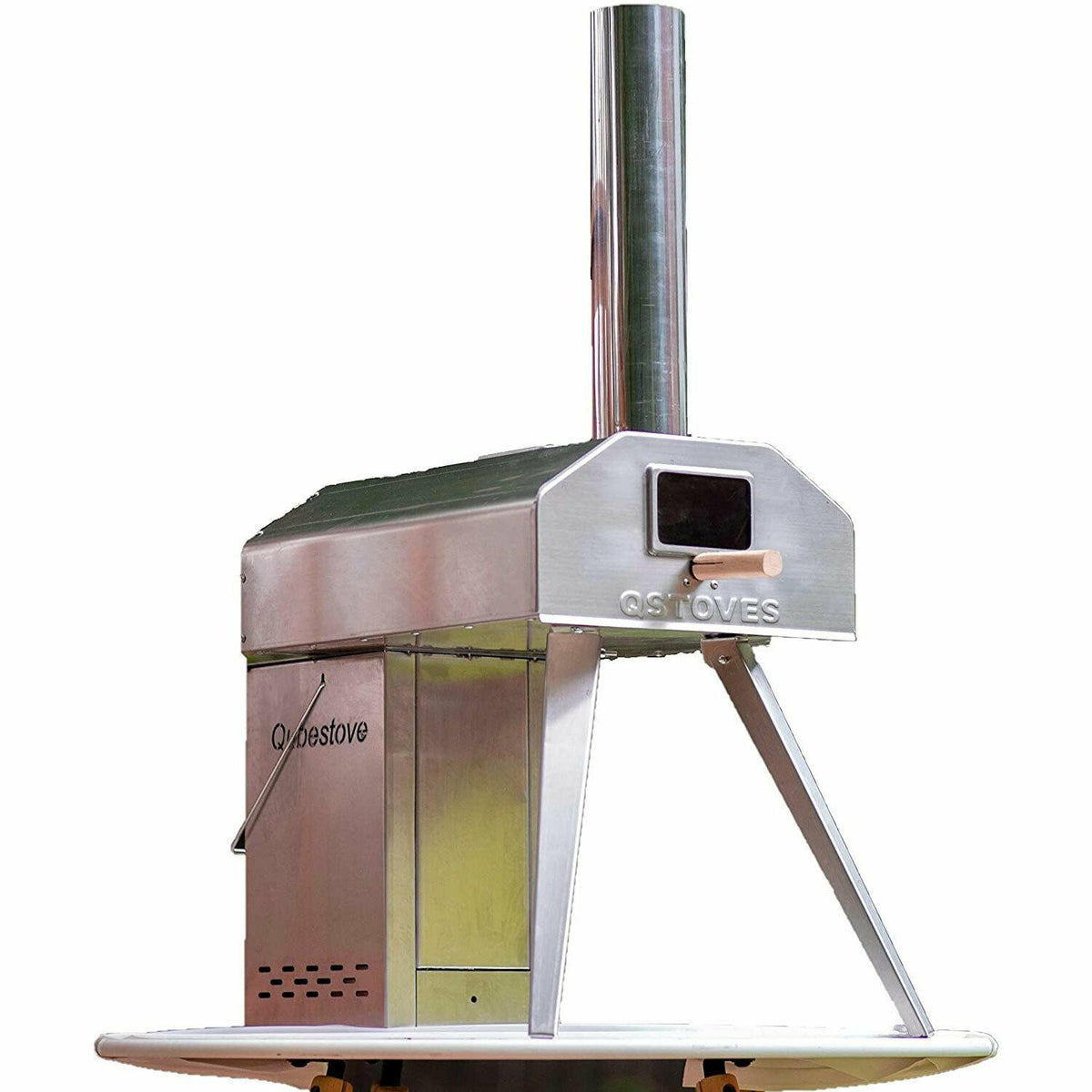 QStoves Qubestove Portable Outdoor Pizza Oven and Stove w/ Rotating Pizza Stone