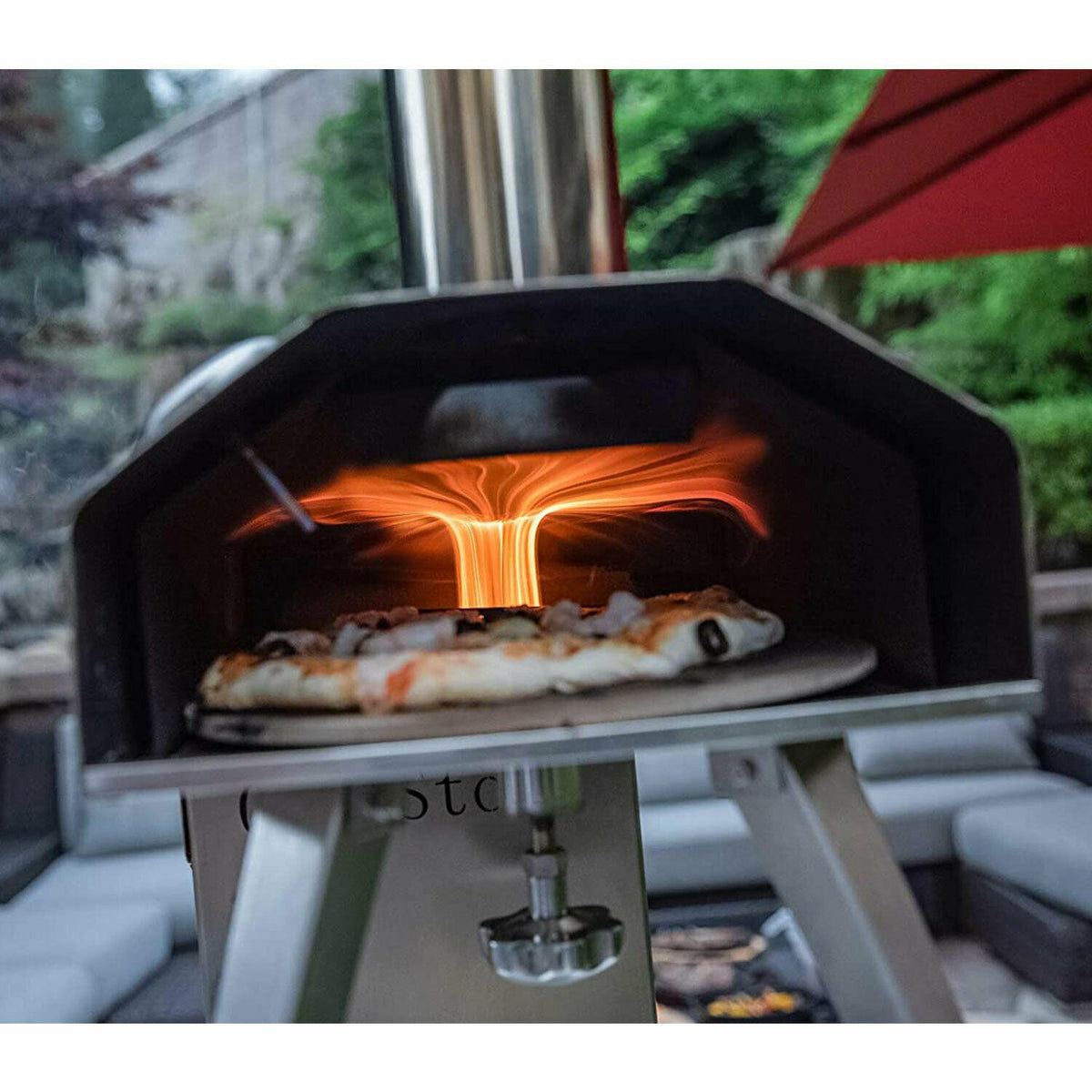 QStoves Qubestove Portable Outdoor Pizza Oven and Stove w/ Rotating Pizza Stone