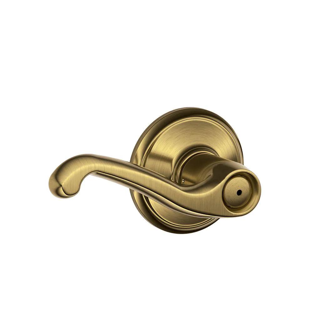 Flair Antique Brass Bed/Bath Door Lever