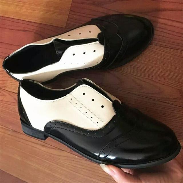 Mid Heel British Style Slip On Shoes
