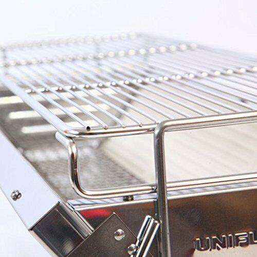 UNIFL Table Top Charcoal and Ceramic Grill UNICERA LONG Ling stainless JAPAN