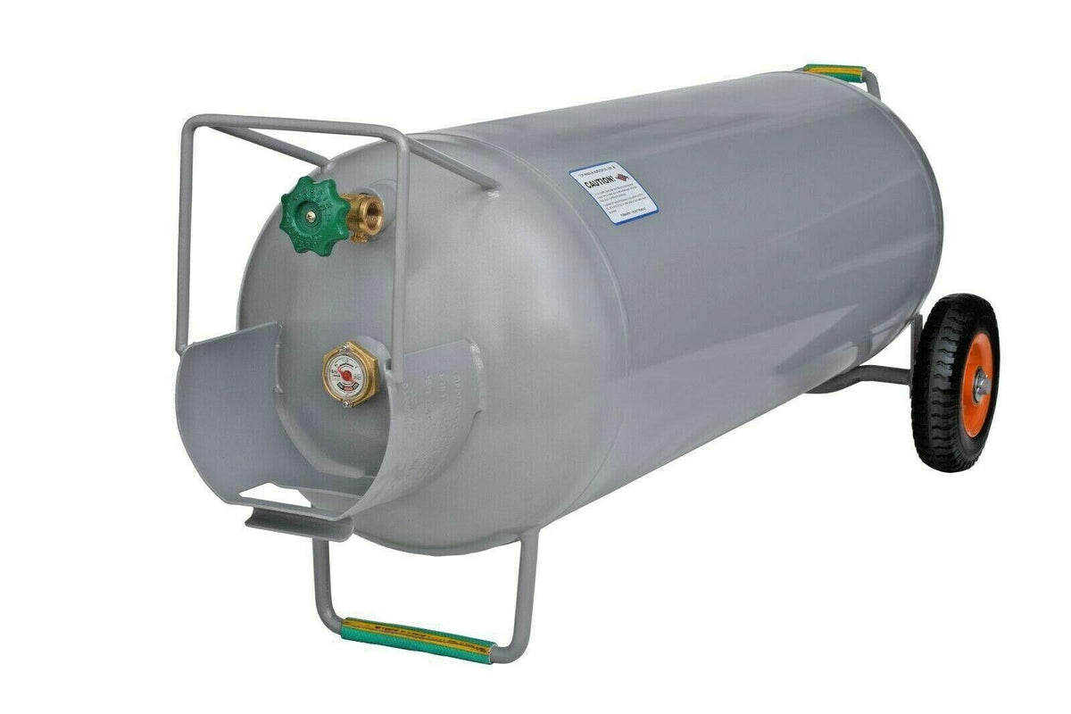 100 LB Horizontal and Vertical HOG Propane Cylinder with Wheels
