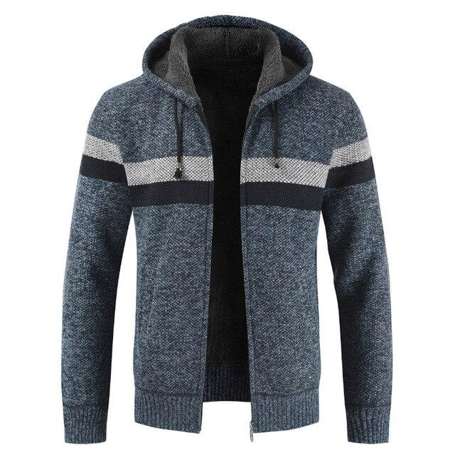 Winter Thick Warm Hooded Cardigan Sweater Coat