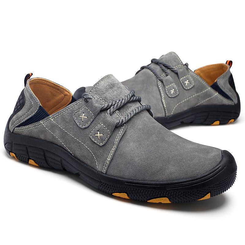 Men's Shoes - Fashion Genuine Leather Plus Size Men Breathable Outdoor Training Shoes