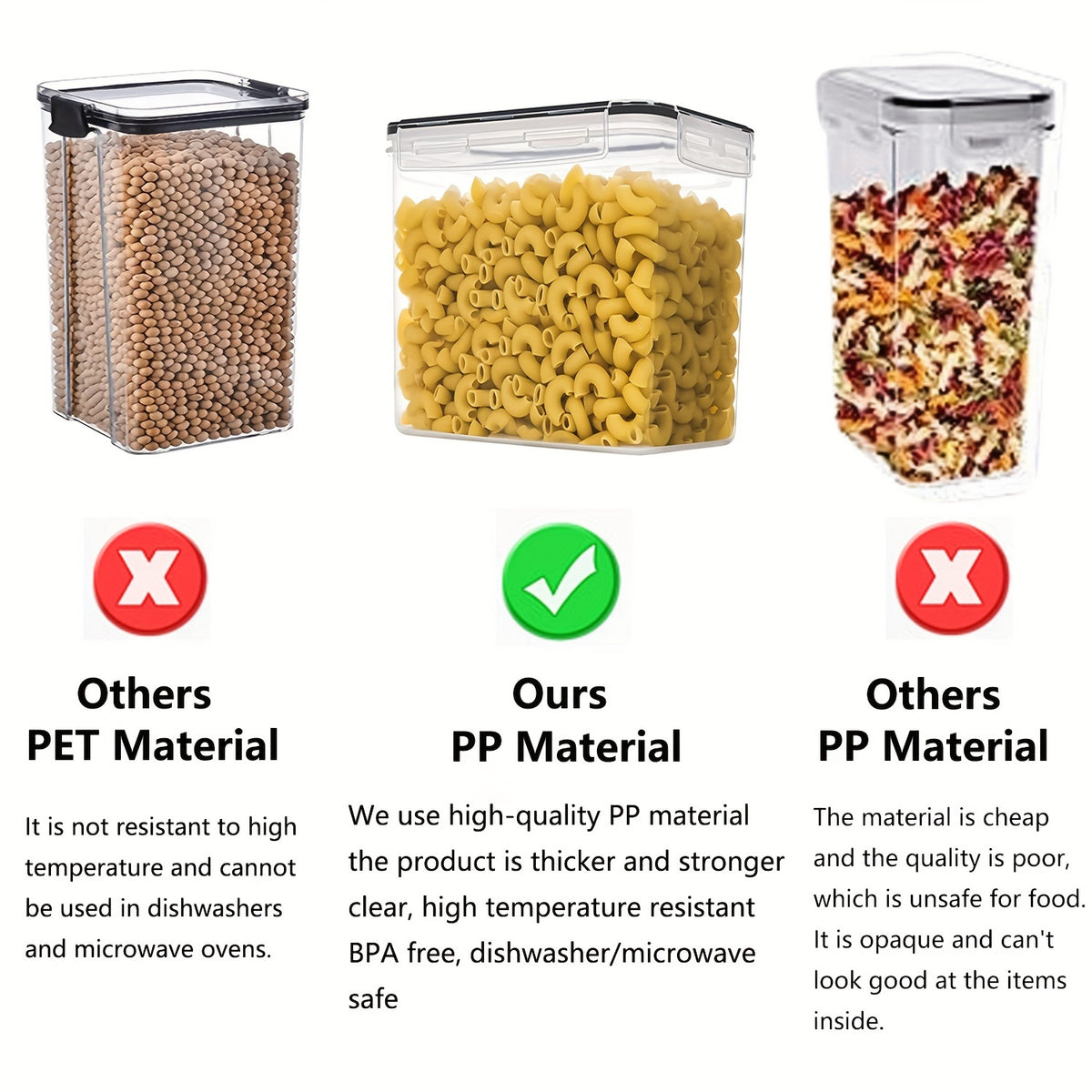 9-Piece Airtight Food StoraContainers Set: Keep Your Kitchen &amp; Pantry Organized &amp; BPA-Free! Includes Labels For Spaghetti, Cereal, Flour &amp; Oats.