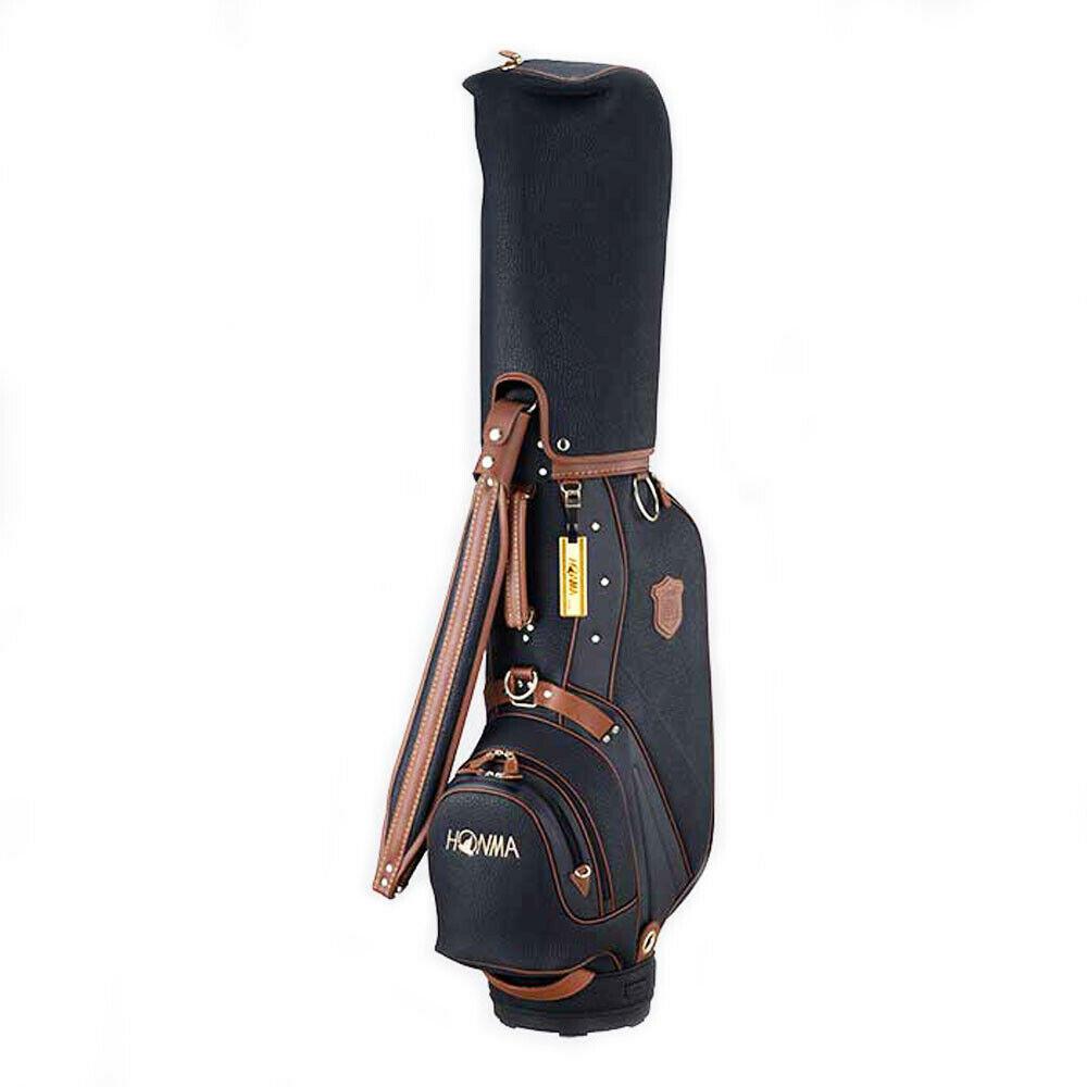 NEW 2020 Honma CB-1851 Black/Brown/Gold 9 Inch 5-Way Staff Caddy Bag