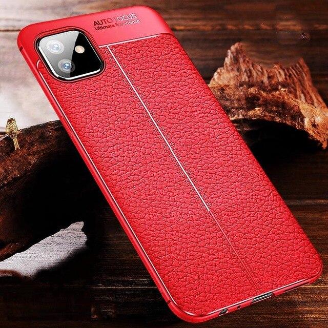 Luxury Leather Soft TPU Phone Cover For iPhone 12 Pro Mini Max