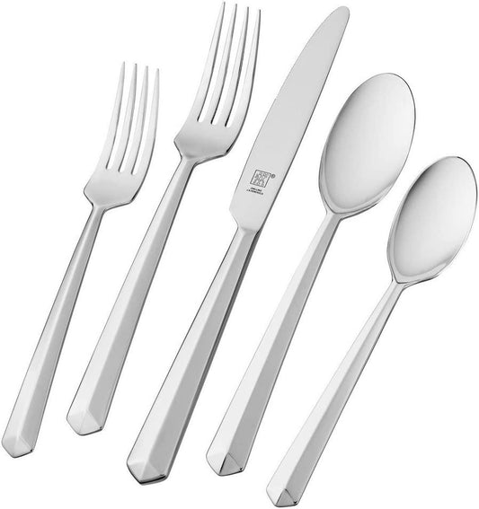 Zwilling JA Henckels Alluri 42-Piece 18/10" Stainless Steel Flatware Set, Silver