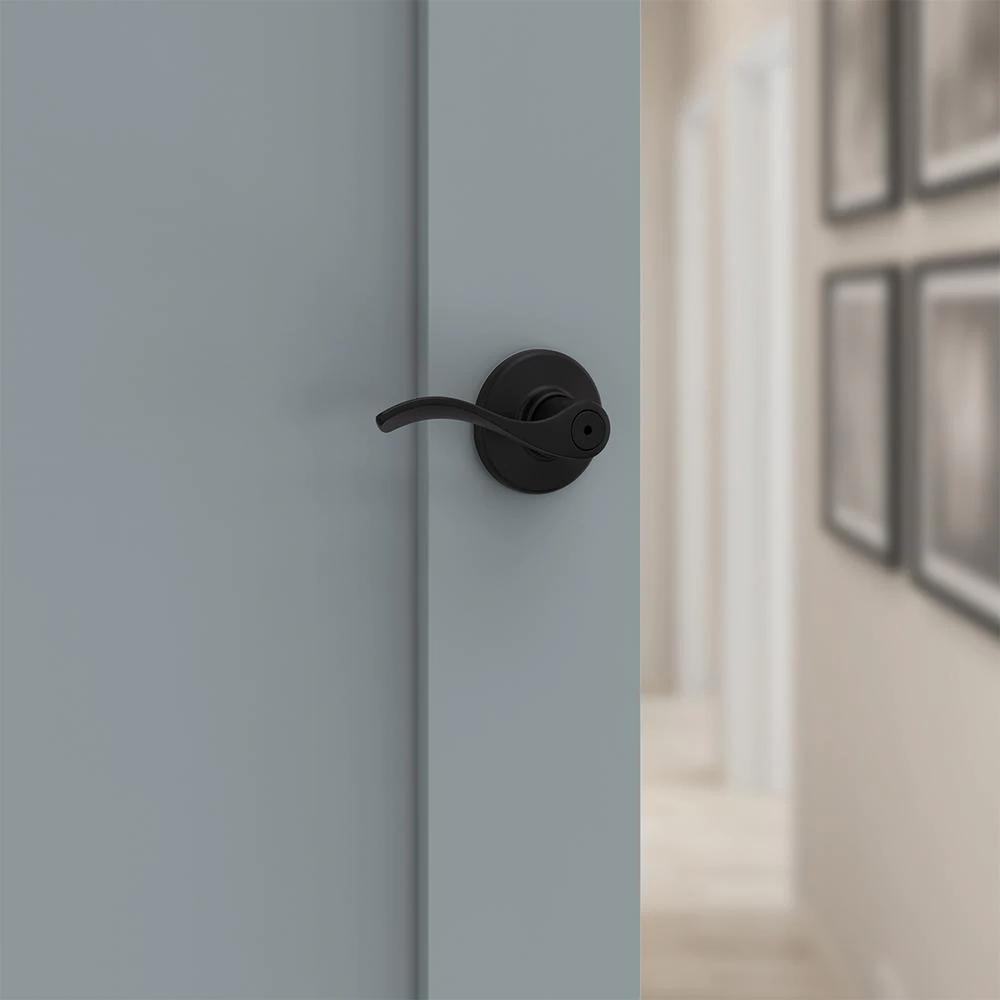 Balboa Matte Black Privacy Bed/Bath Door Lever