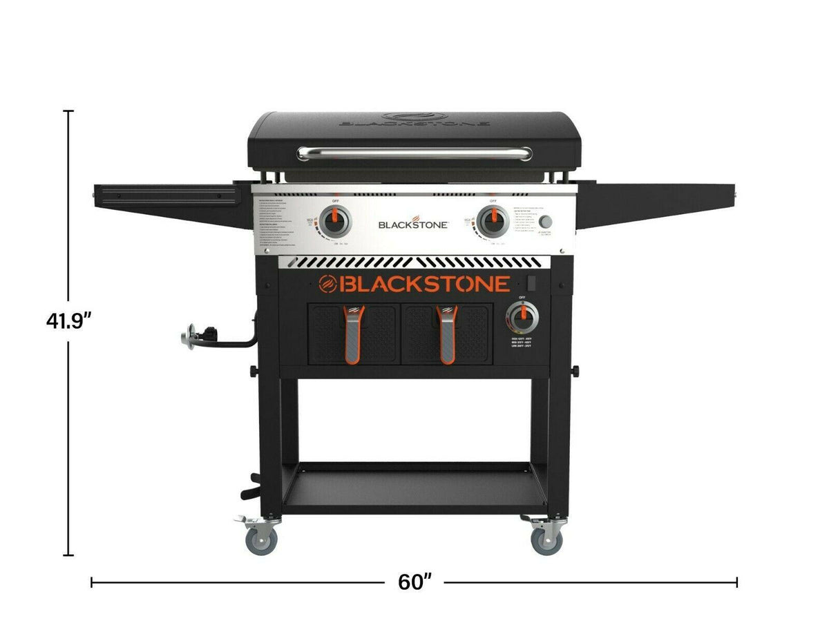 2-Burner 28" Griddle with Electric Air Fryer and Hood