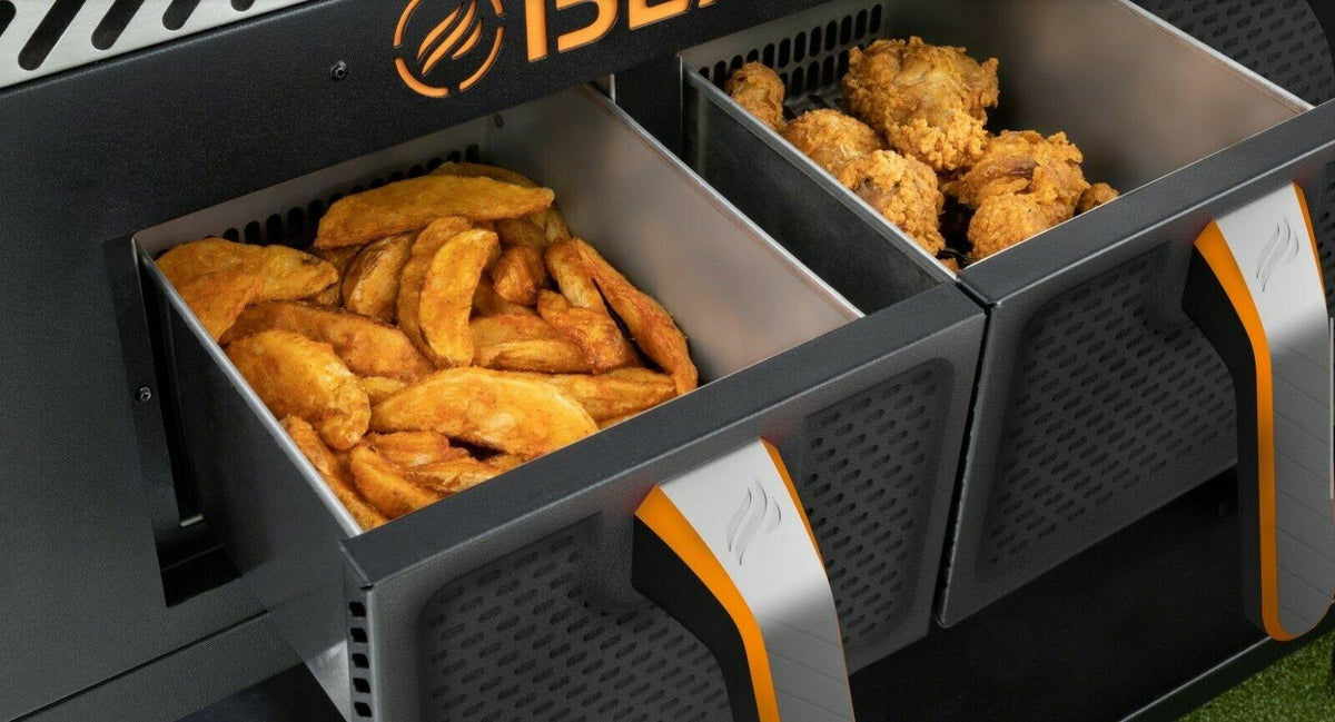 2-Burner 28" Griddle with Electric Air Fryer and Hood