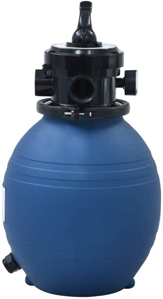 INLIFE Pool Sand Filter with 4 Position Valve Blue 11.8"