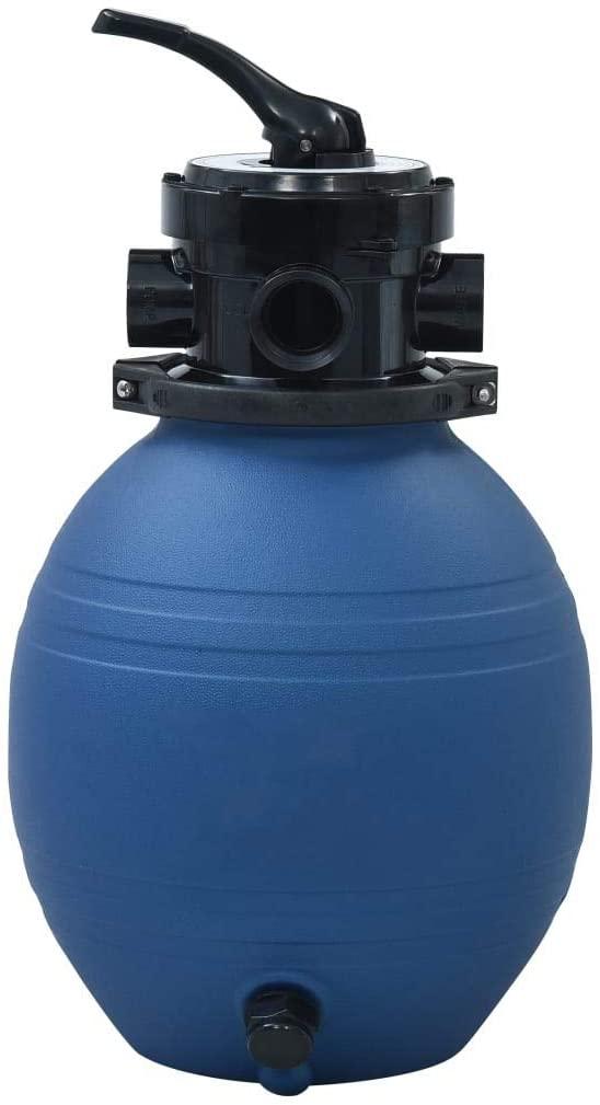 INLIFE Pool Sand Filter with 4 Position Valve Blue 11.8"