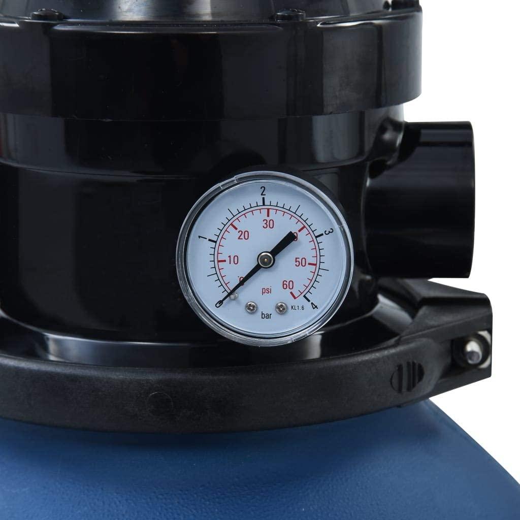 INLIFE Pool Sand Filter with 4 Position Valve Blue 11.8"