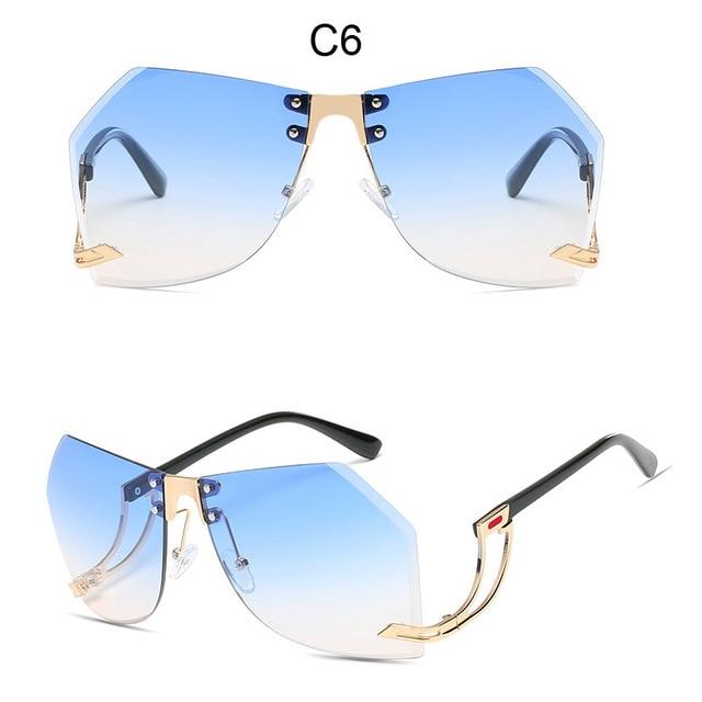Women Popular Irregular Frameless Sunglasses