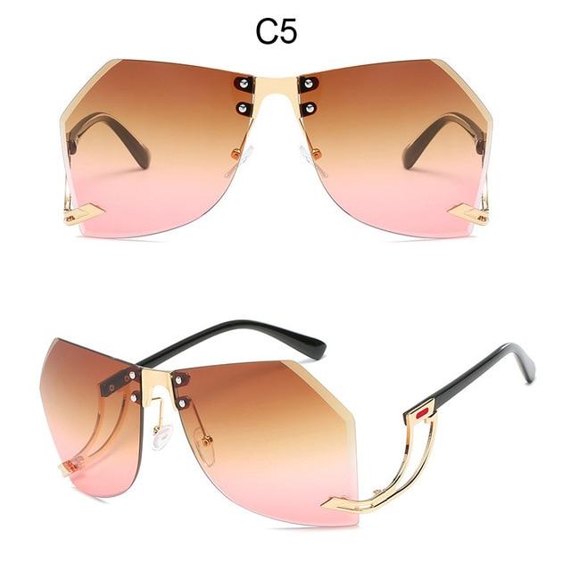 Women Popular Irregular Frameless Sunglasses