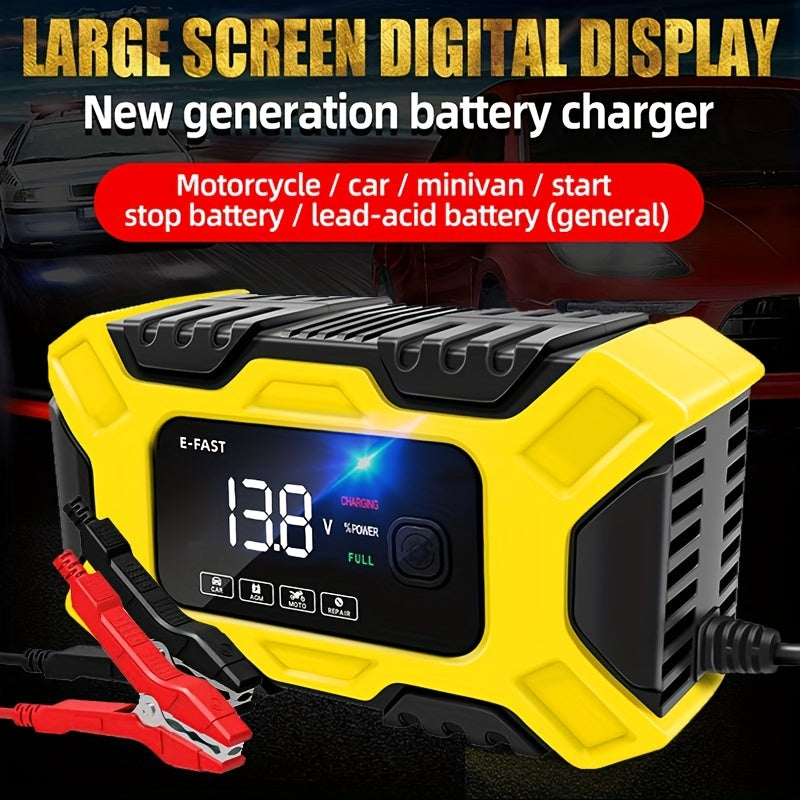 6A 12V Digital Car Battery Charger Fully Automatic Repair CharFor Car Motorcycle SUV Stea Battery Charger 12v Fully Automatic