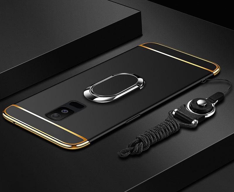 Phone Case - Luxury Ultra Thin 3 IN 1 Plating Magnetic Ring Holder Case For Samsung Note 9/8 S9 S8/Plus S7 S6/Edge