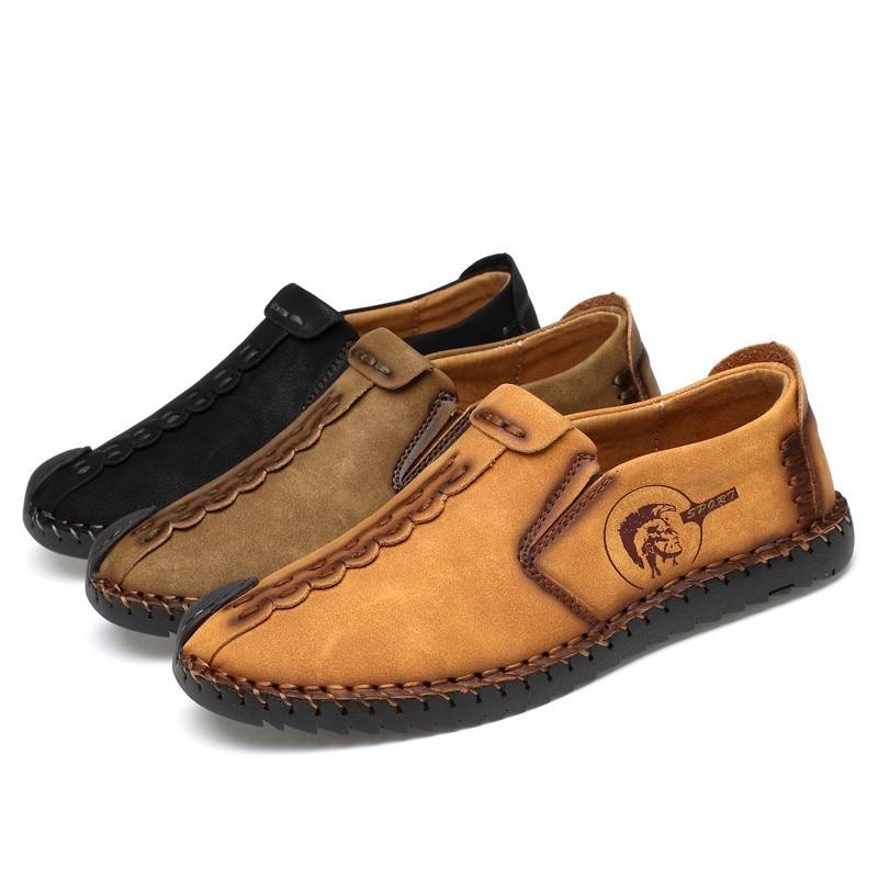 Soft Leather Men Driving Shoes Casual Boots