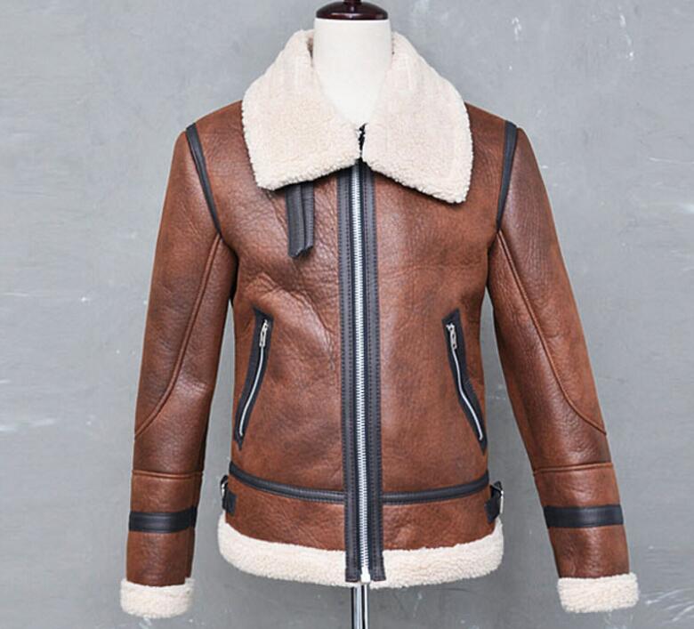 Fashion Men Winter Faux Leather Jacket