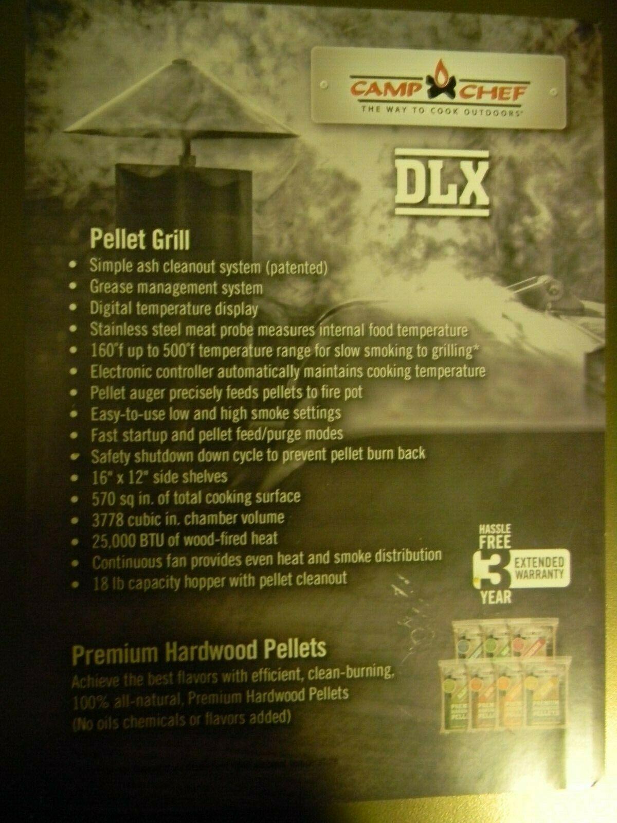 Camp Chef SmokePro DLX Pellet Grill With Cover 570 S.I. Assembled Pick Up Only
