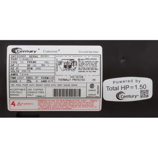 Motor, Century, 1.5hp, 115v/230v, 1-Spd, 56Jfr, Up Rate, C-Face