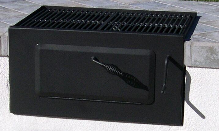 EasyChef Charcoal Built-In BBQ Grill 30" - Front Loader w/ SS Cooking Grids