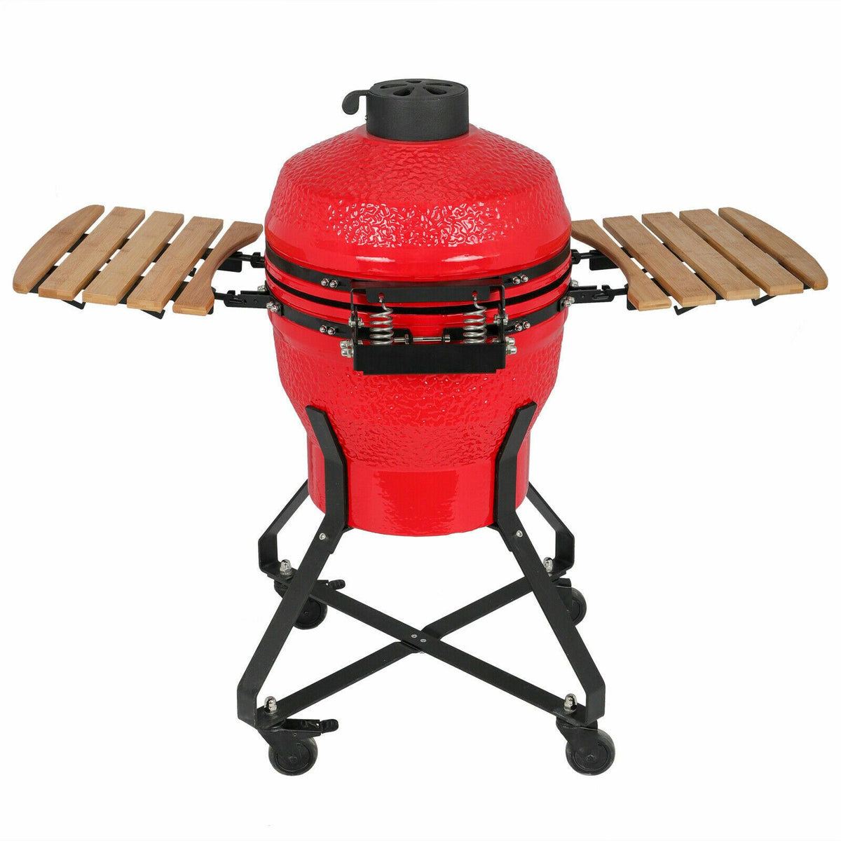 18 Inch Kamado Ceramic Charcoal Grill Outdoor Smoker Grill for BBQ Picnic Red US