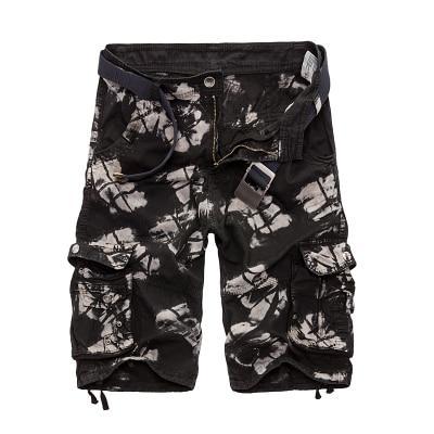 Lukmall Men 2021 Military Summer Army Green Cotton Men Loose Pocket Cargo Shorts