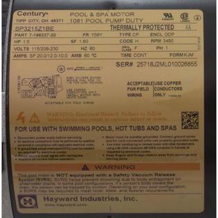 Motor, TriStar, 1.5hp, 1Spd, 115v/208-230v, SQFL, EE, Full