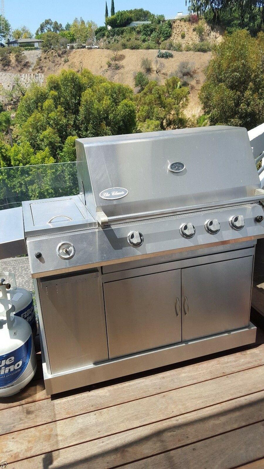BBQ Patio Classic Stainless Steel Gas Grill W/ Rotisserie - 3Burner S.S.
