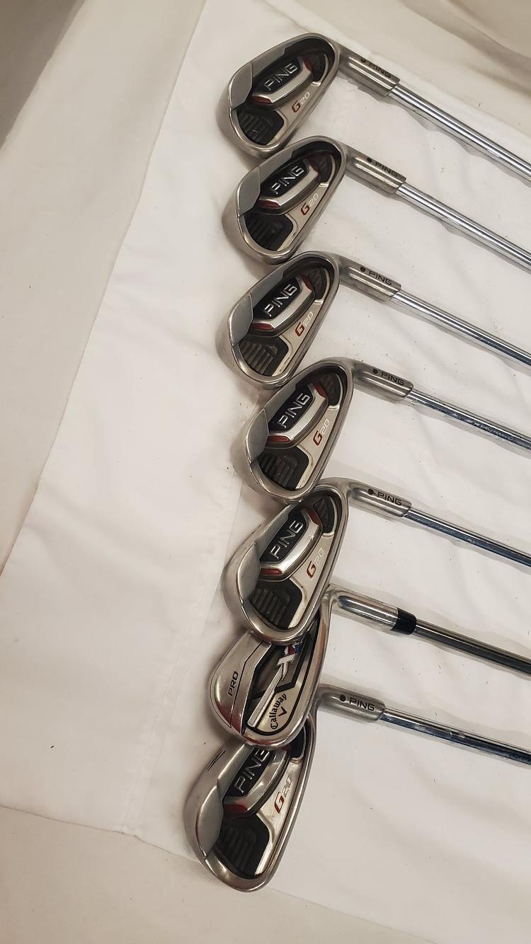 Used Ping G20 5i-pw Steel Stiff Golf Iron Or Hybrid Sets