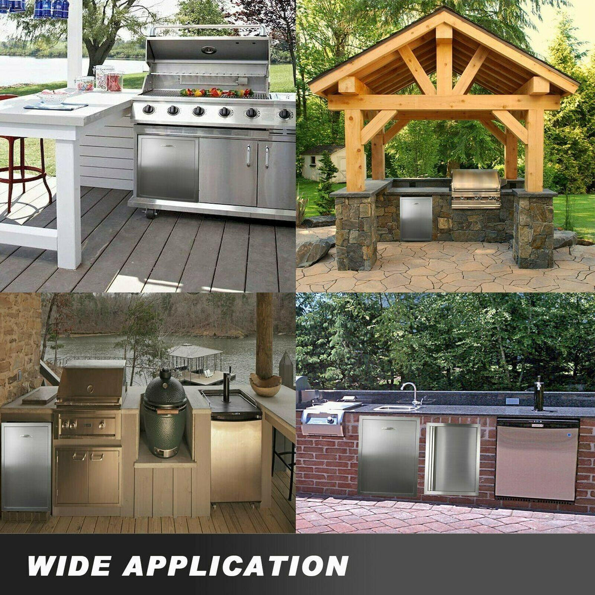 Outdoor Kitchen Trash Drawer Bin 13.6x26 Inch with Pull-Out Tray, NEW