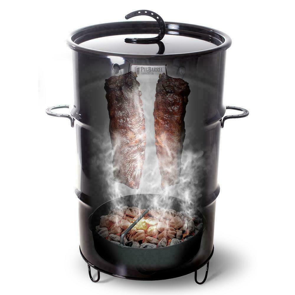 Pit Barrel Cooker Vertical Smoker Smoking Package 30 Gal Steel Drum 18.5 inch
