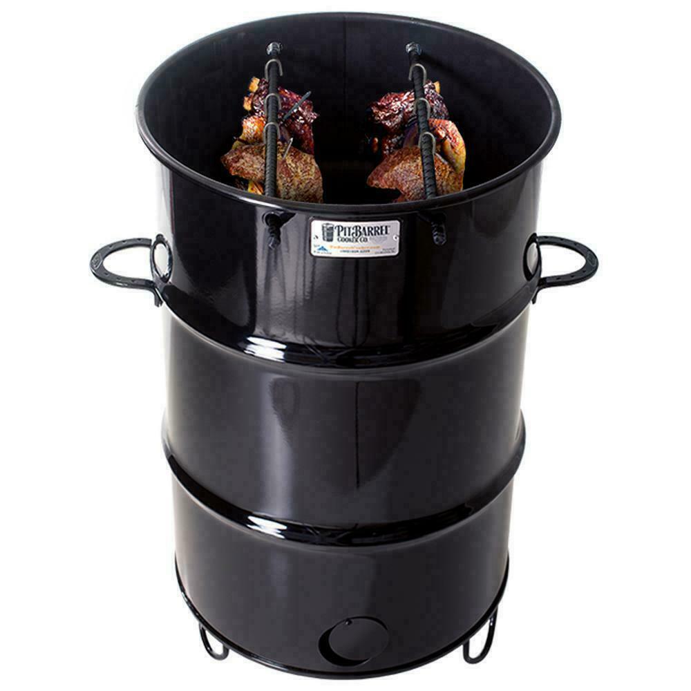 Pit Barrel Cooker Vertical Smoker Smoking Package 30 Gal Steel Drum 18.5 inch