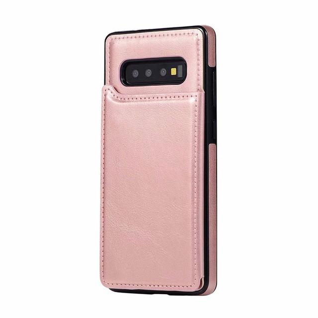 Phone Case - Retro PU Leather Wallet Magnet Multi Card Case For Galaxy